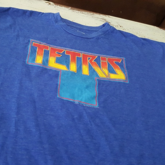 Savvy Other - Tetris Nintendo T-Shirt XXL Blue Video Game Tee